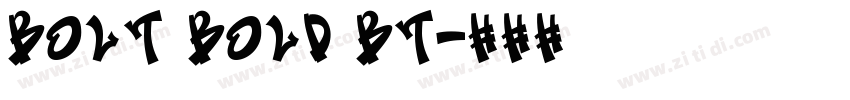 Bolt Bold BT字体转换